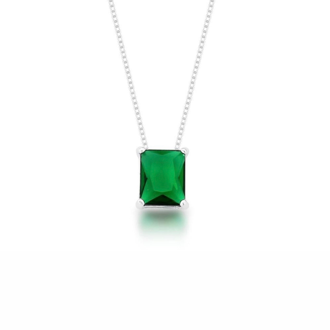 Colar pedra zircônia verde ou preta