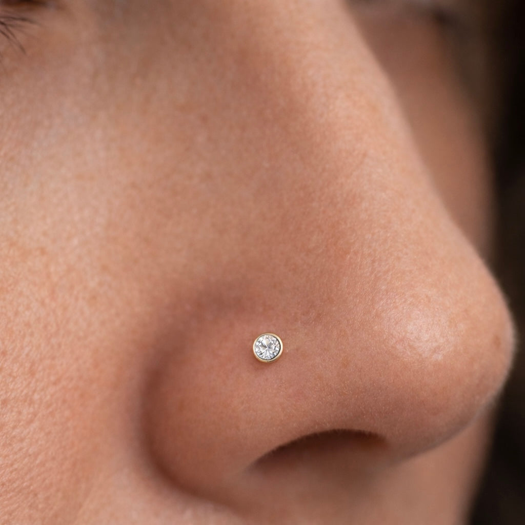 Piercing Nariz Nostril (Titânio Gold)