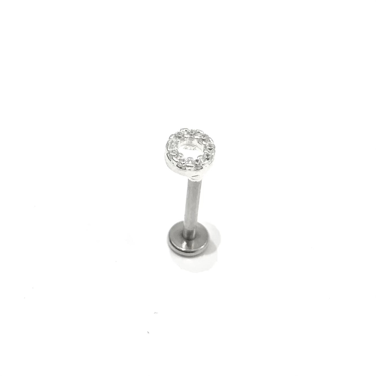 Piercing círculo cravejado (Prata 925)
