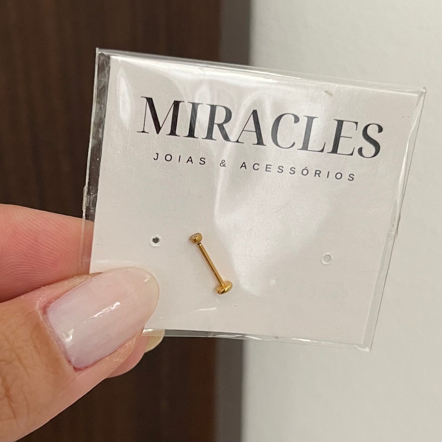 Piercing Ponto de Luz Push (Titânio Gold)