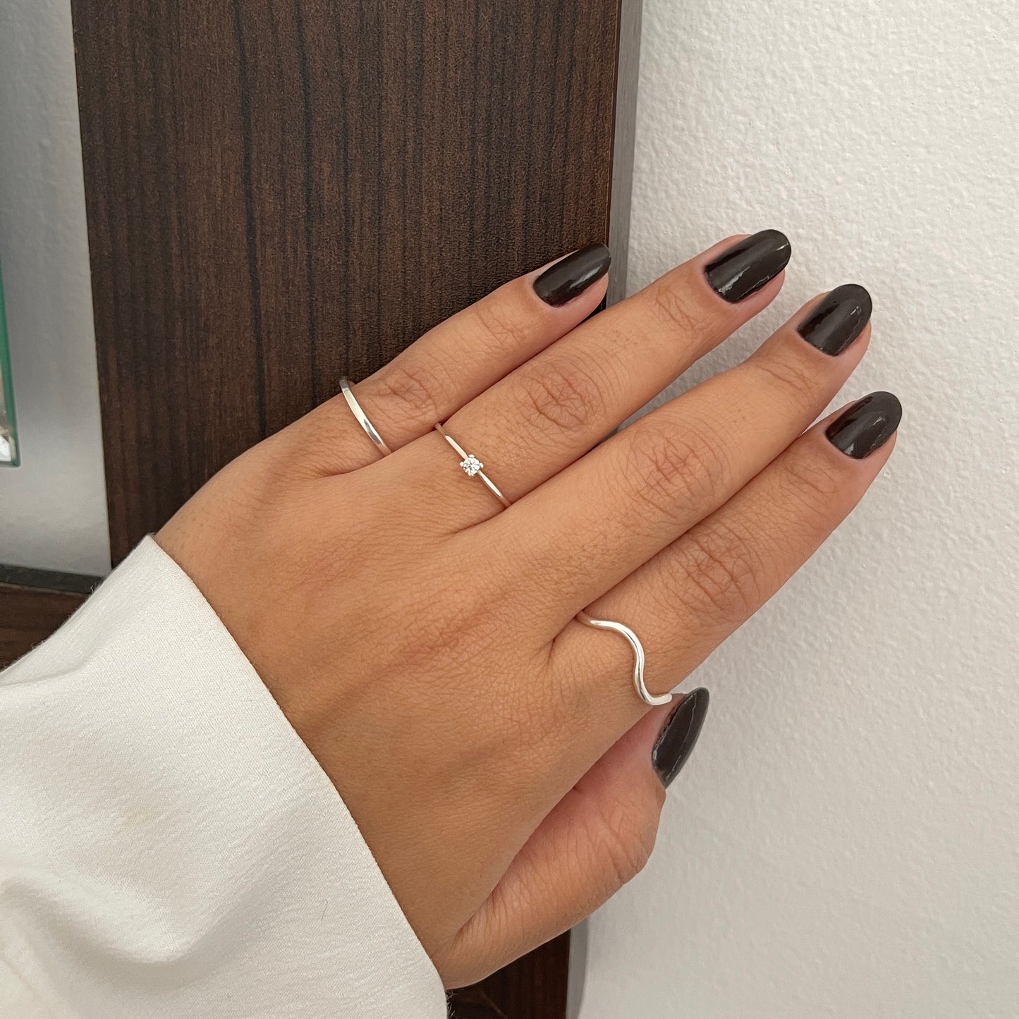 Anel onda minimalist