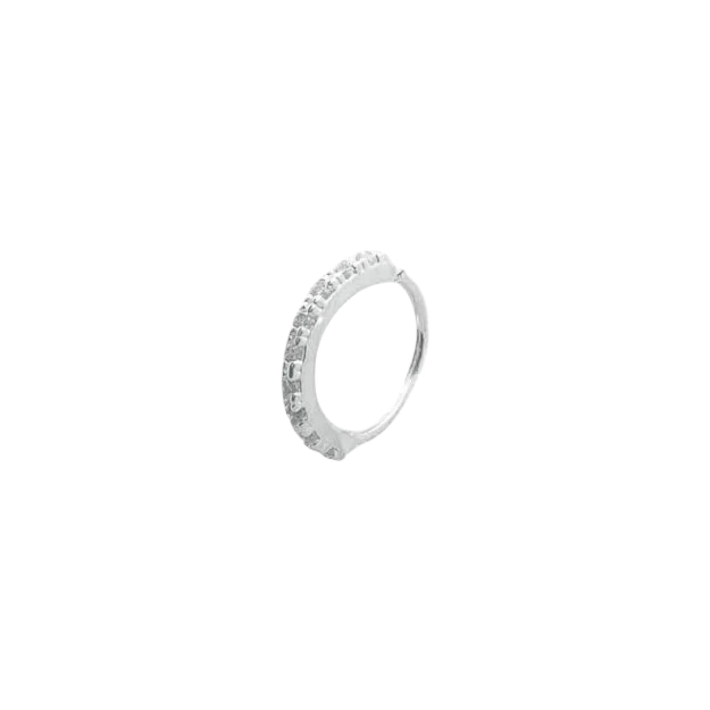 Piercing argola cravejada (Prata 925)