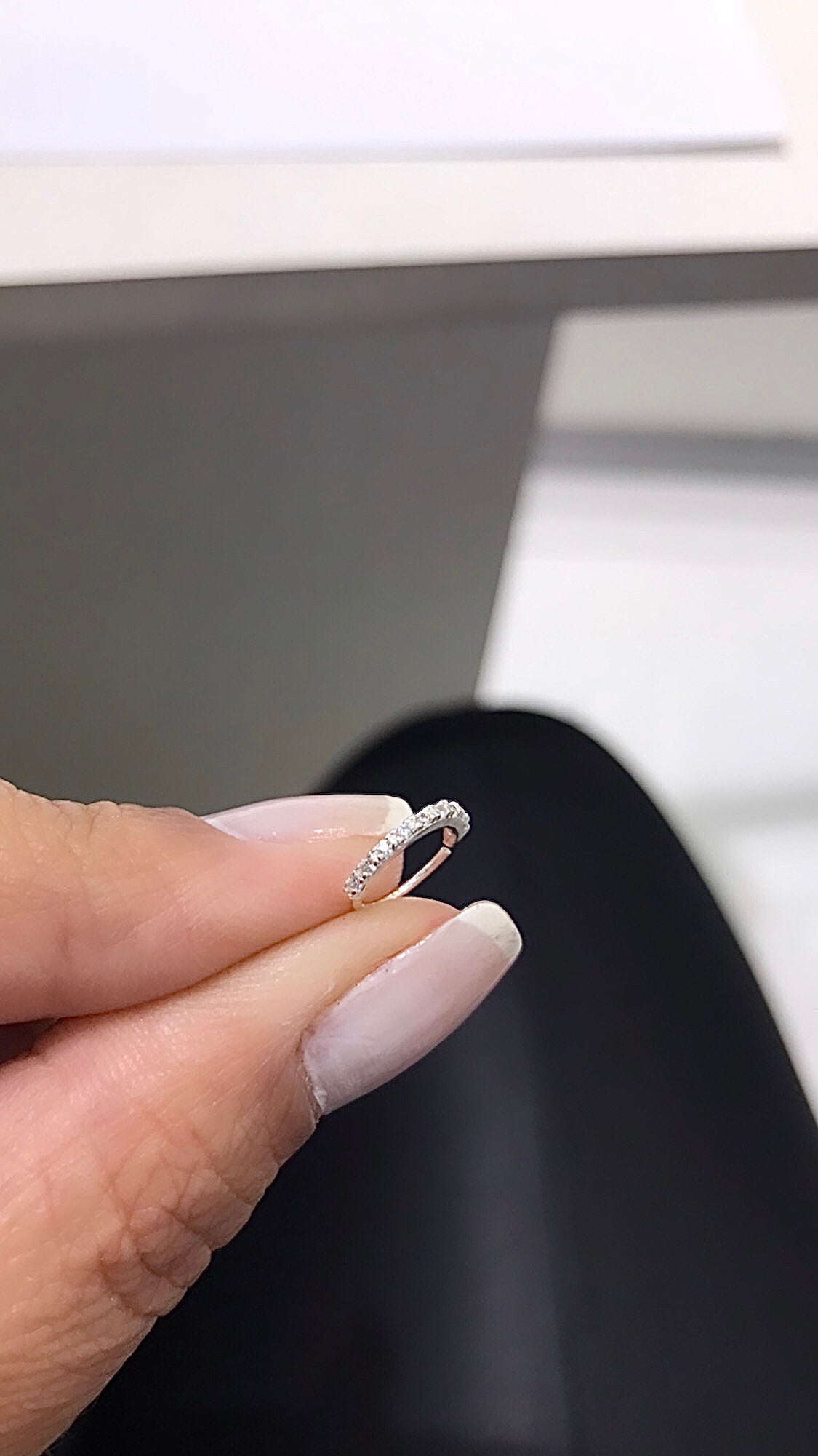 Piercing argola cravejada (Prata 925)