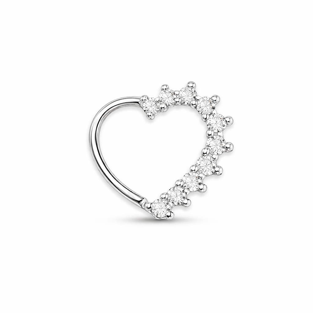 Piercing coração Daith (Prata 925)