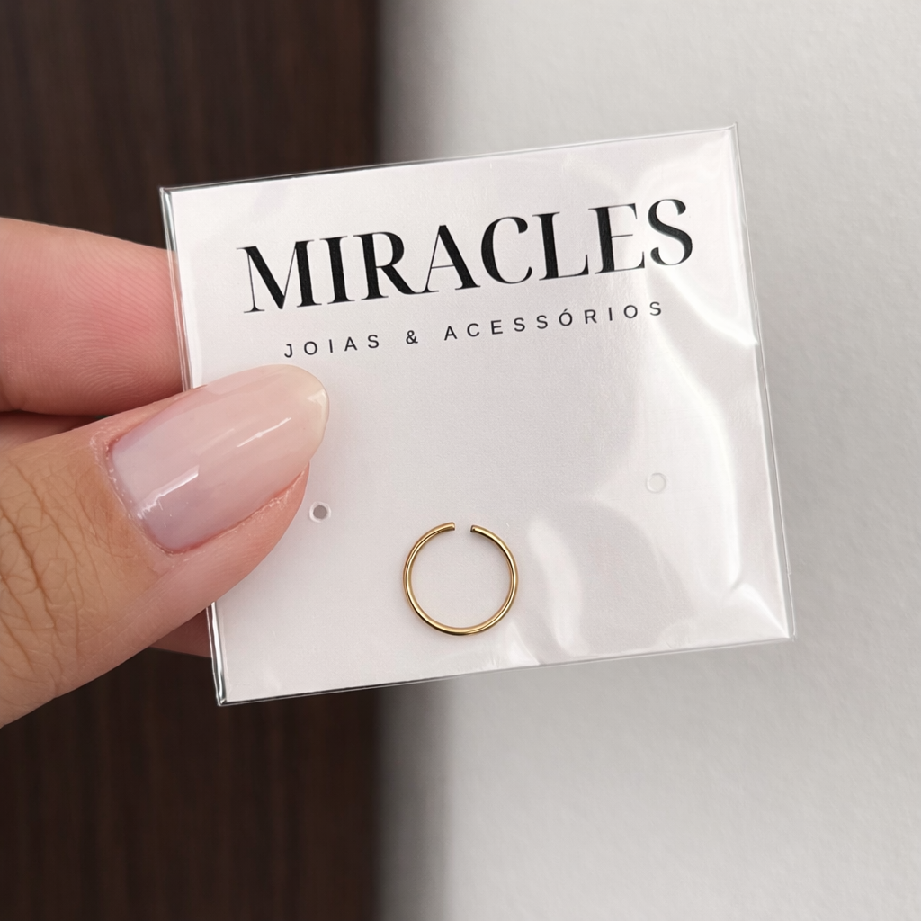 Piercing Nariz Argola Torção (Titânio Gold)