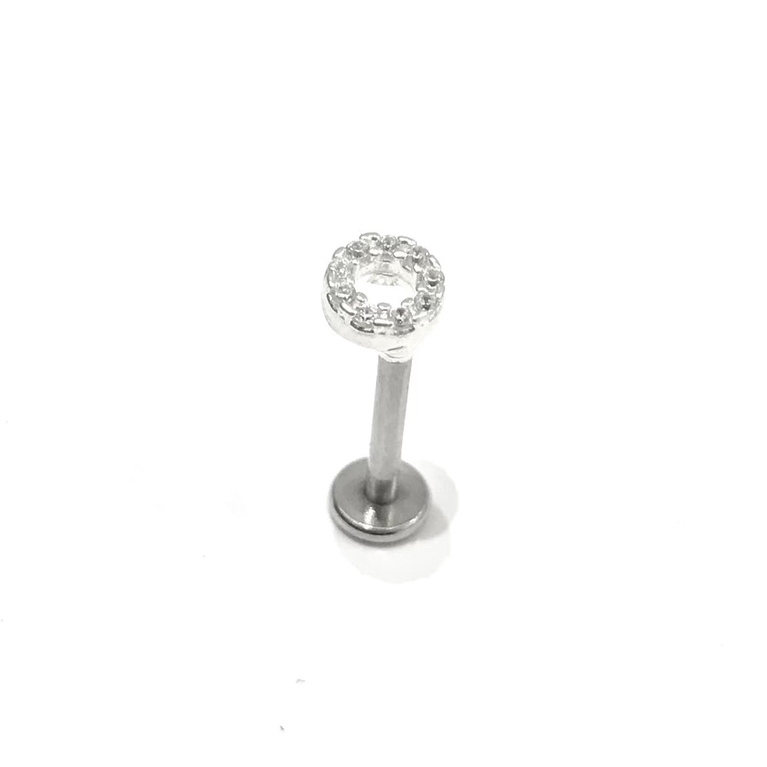 Piercing círculo cravejado (Prata 925)