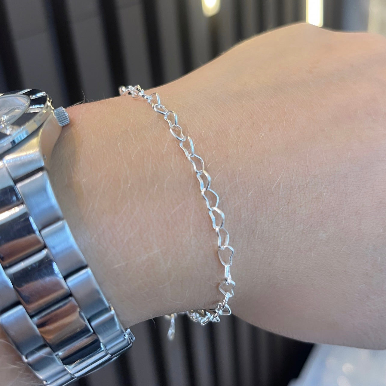 Pulseira elos coração