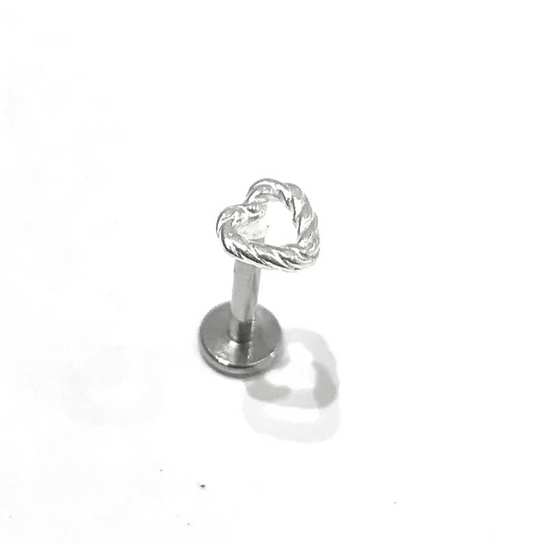 Piercing coração torcido