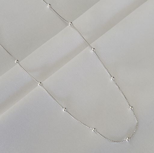 Colar de Prata Bolinhas Veneziana