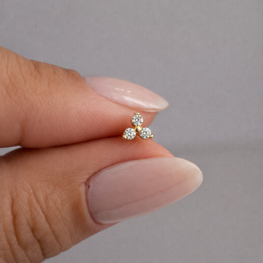 Piercing Trinity (Banho de Ouro)