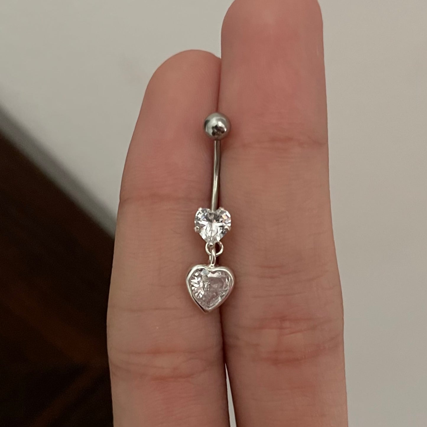 Piercing Umbigo Coração (Prata 925)