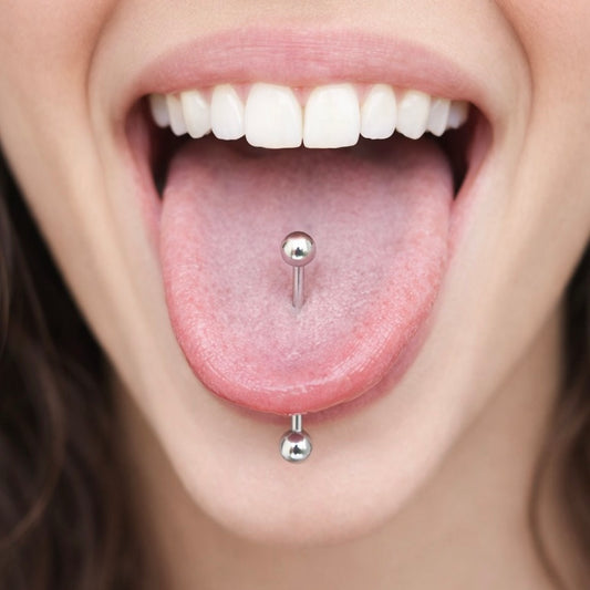 Piercing língua (Aço inoxidável)