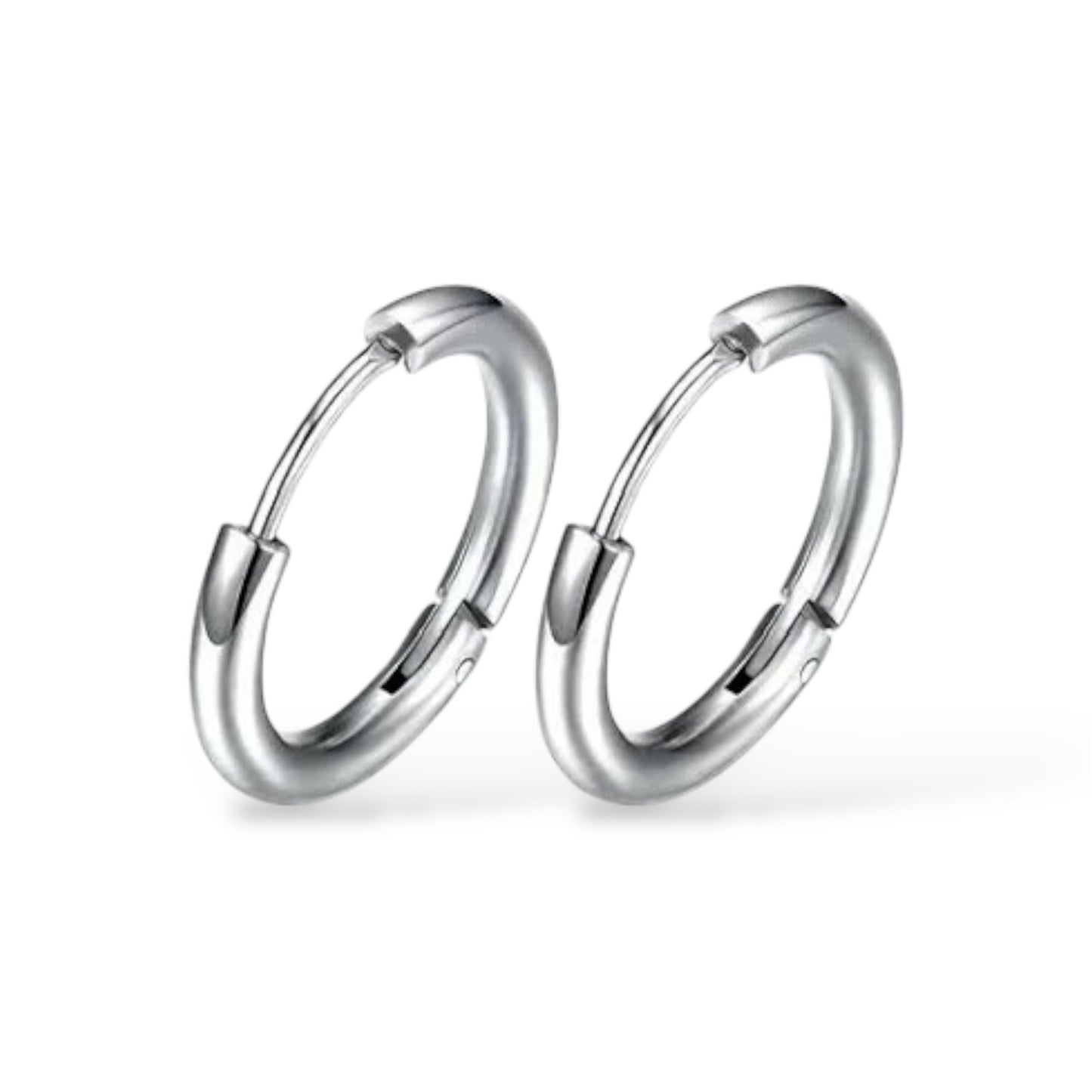 Brinco argola lisa click (Aço inoxidável)