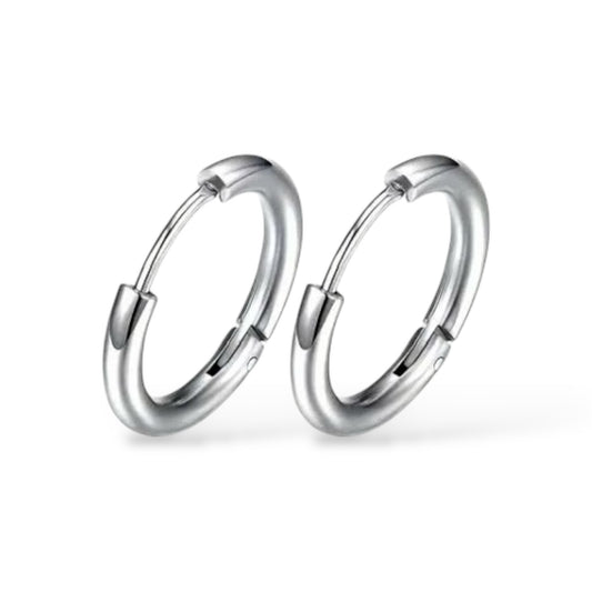 Brinco argola lisa click (Aço inoxidável)