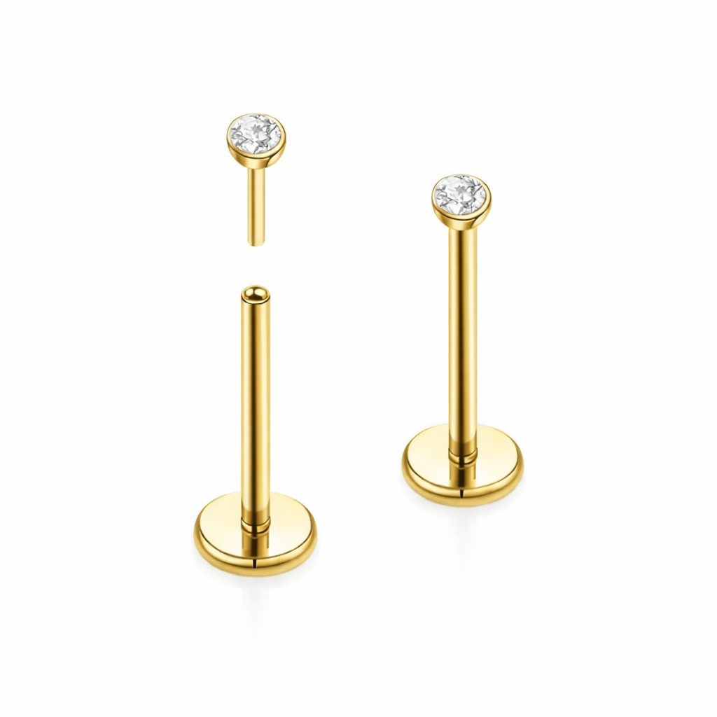 Piercing Ponto de Luz Push (Titânio Gold)