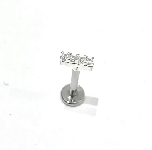 Piercing palito cravejado (Prata 925)