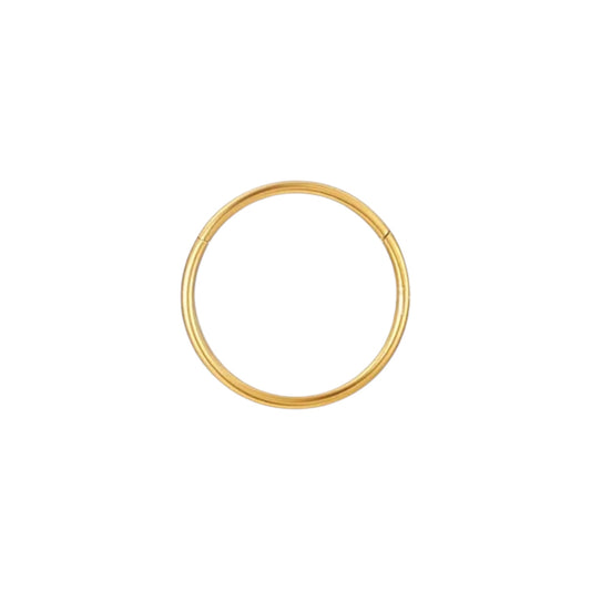 Piercing Argola Lisa Click – Aço Inoxidável PVD gold (Nariz/Hélix)