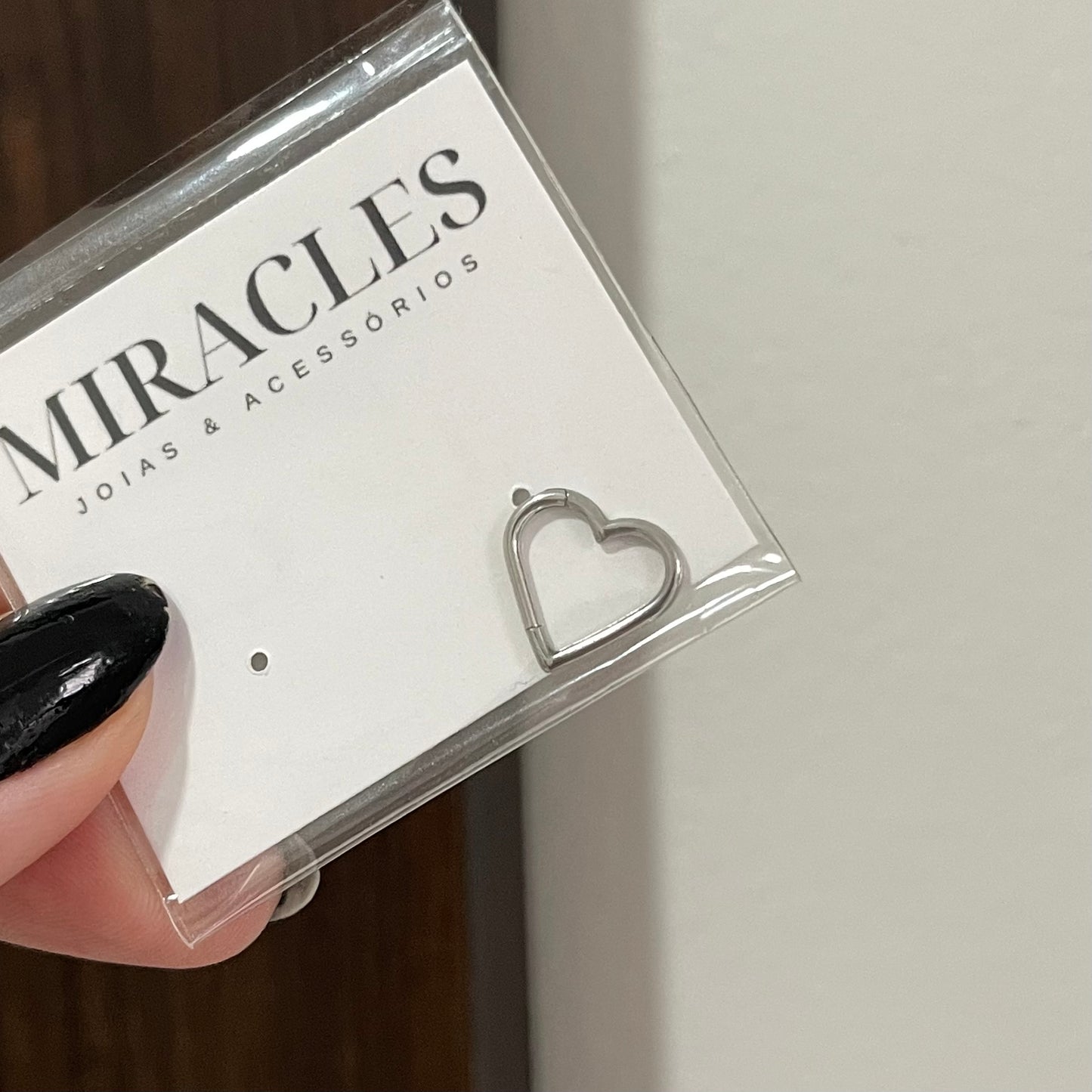 Piercing Argola Segmentada de Coração (Aço Inoxidável)