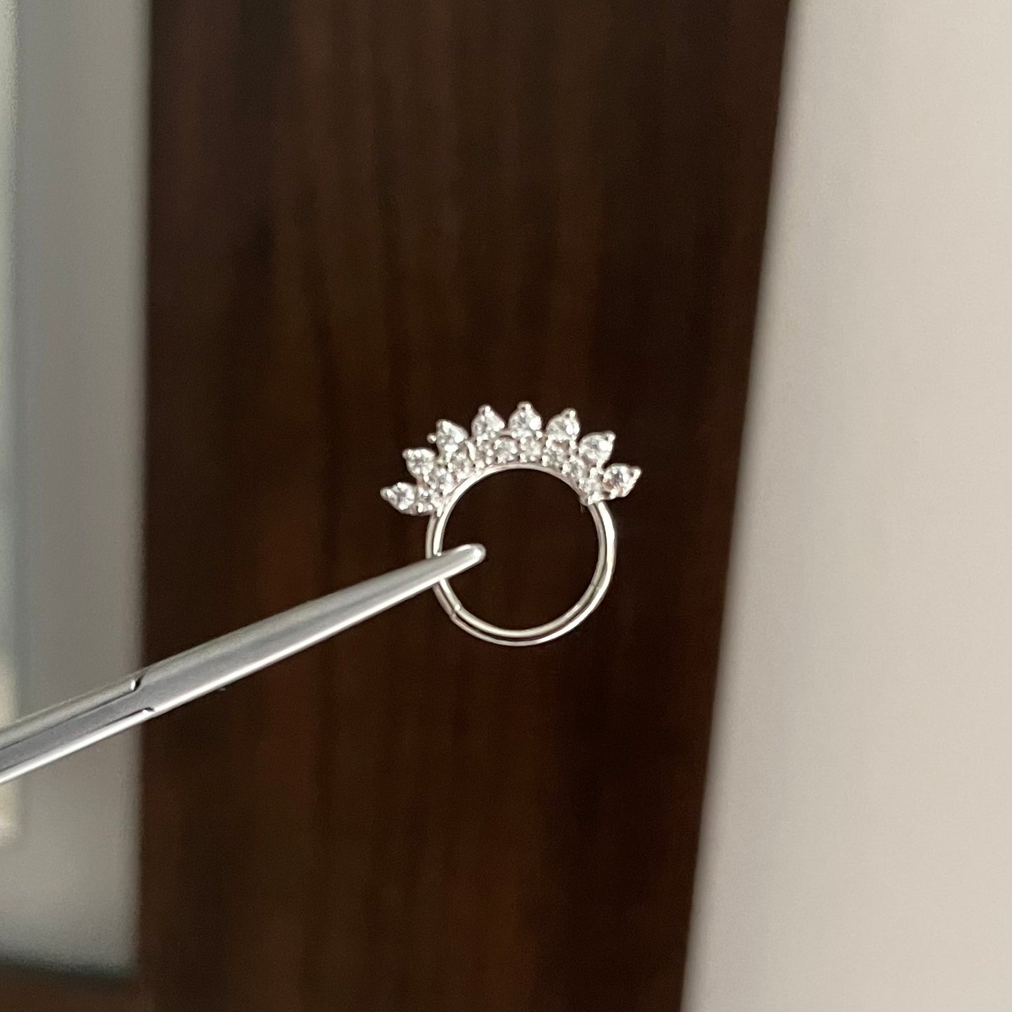 Piercing de Septo com Zircônia                            (Aço Inoxidável)