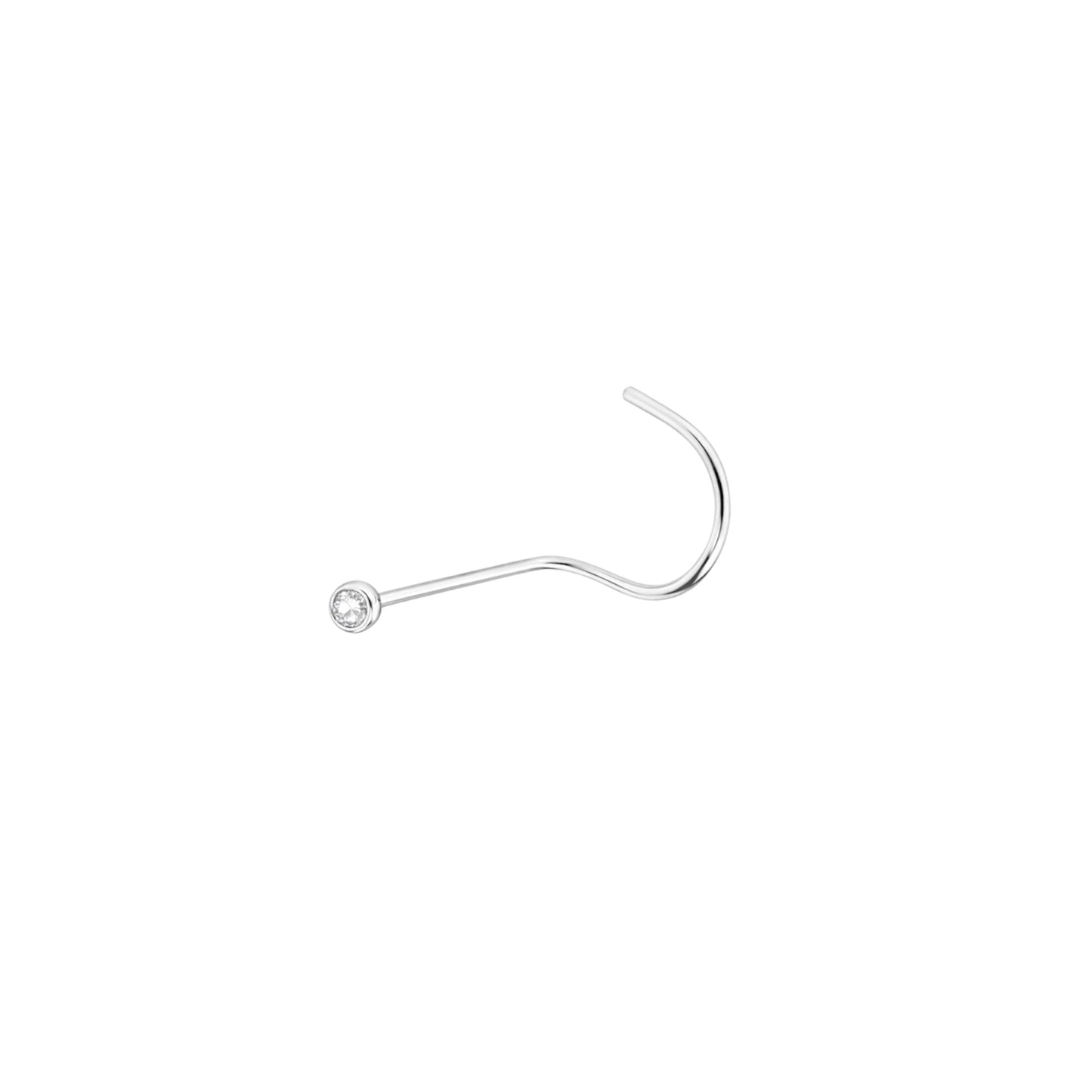 Piercing nariz ponto de luz (Prata 925)