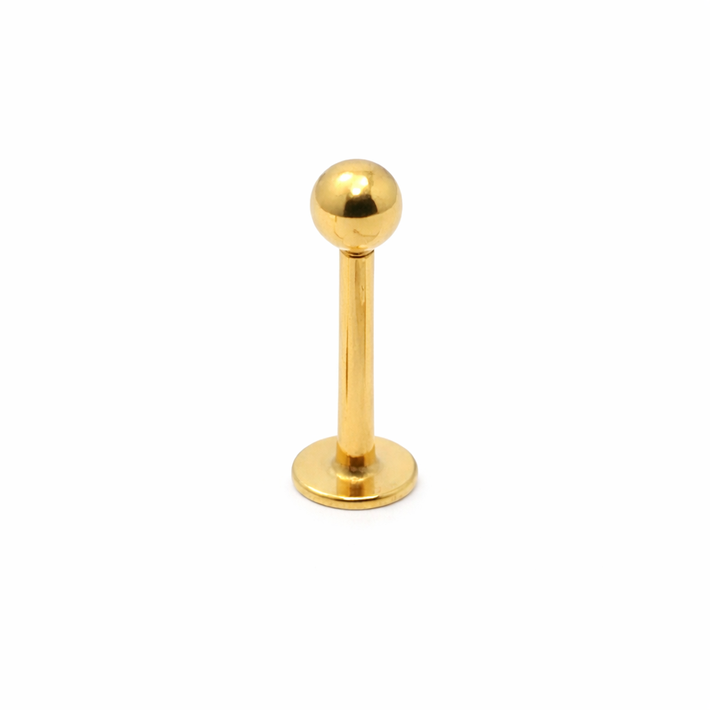 Piercing Labret Reto Tradicional (Titânio Gold)