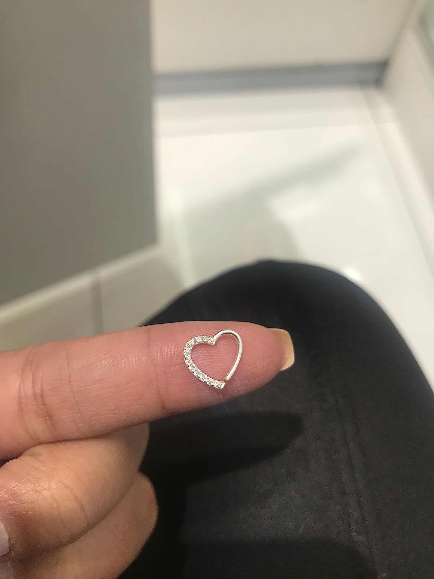 Piercing coração (Prata 925)