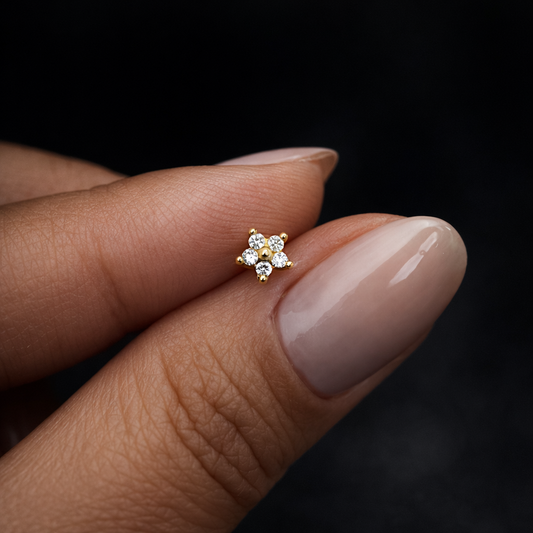 Piercing Flor (Banho de Ouro)