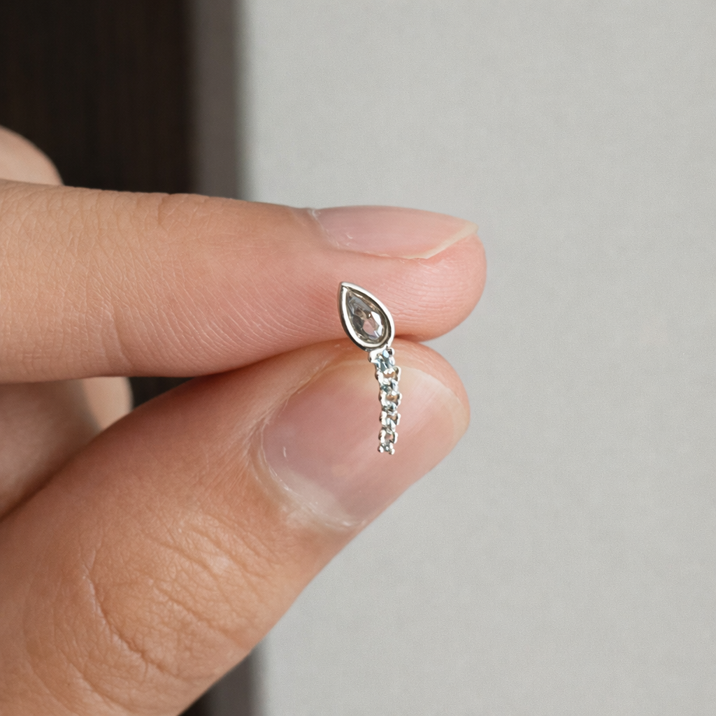 Piercing Hélix/Conch Gota Aurora (Prata 925)