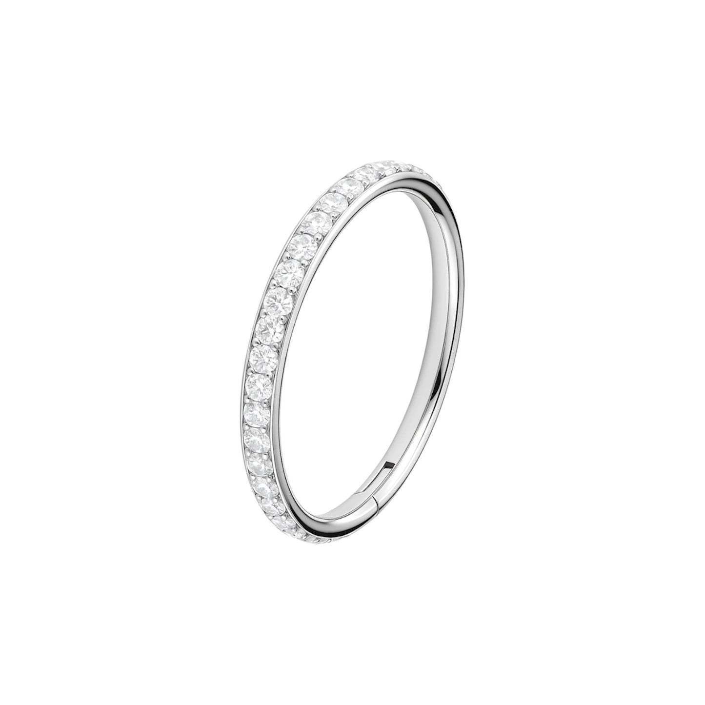 Piercing argola cravejada Titânio (12mm)