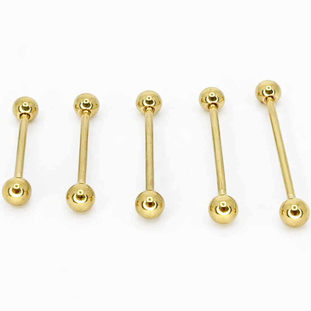 Piercing Microbell Reto Tradicional (Titânio Gold)